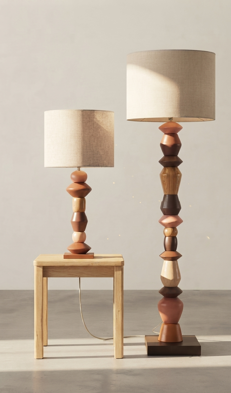 Earthy Stack Lamps
